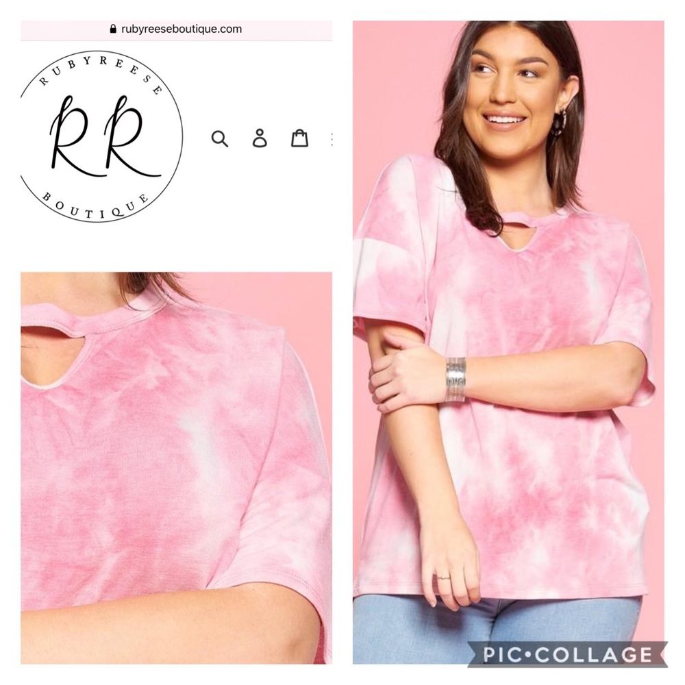 Tie-Dye Keyhole Tee